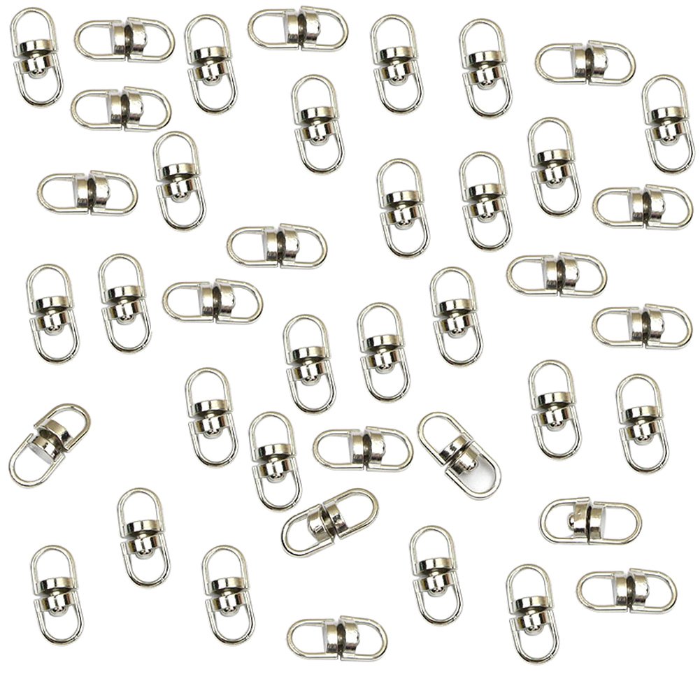 Svaitend 100-Pack Double-End Swivel Key Rings | Eye to Eye Connectors for Backpacks, Keychains & Outdoor Gear | Durable Metal Keychain Accessories for Hiking, Camping & Travel Essentials