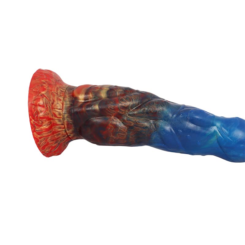 BeHorny Liquid Silicone Dildo - Realistic Alien/Fido Design with Strong Suction Cup | Adult Sex Toy for Couples & Solo Play | Perfect for BDSM, Roleplay & Bedroom Fun