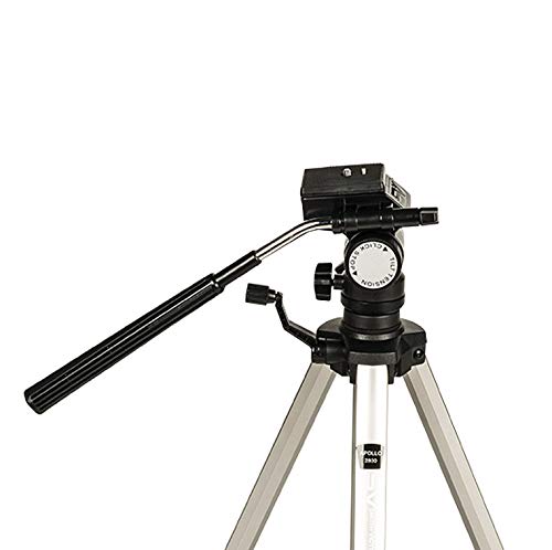 Smith-Victor 2800 3-Section Aluminum Imperial Deluxe Tripod with 2-Way Fluid Head - Professional Camera Tripod for Photography & Videography - Perfect for DSLR Cameras, Video Shooting, Live Streaming & Outdoor Adventures