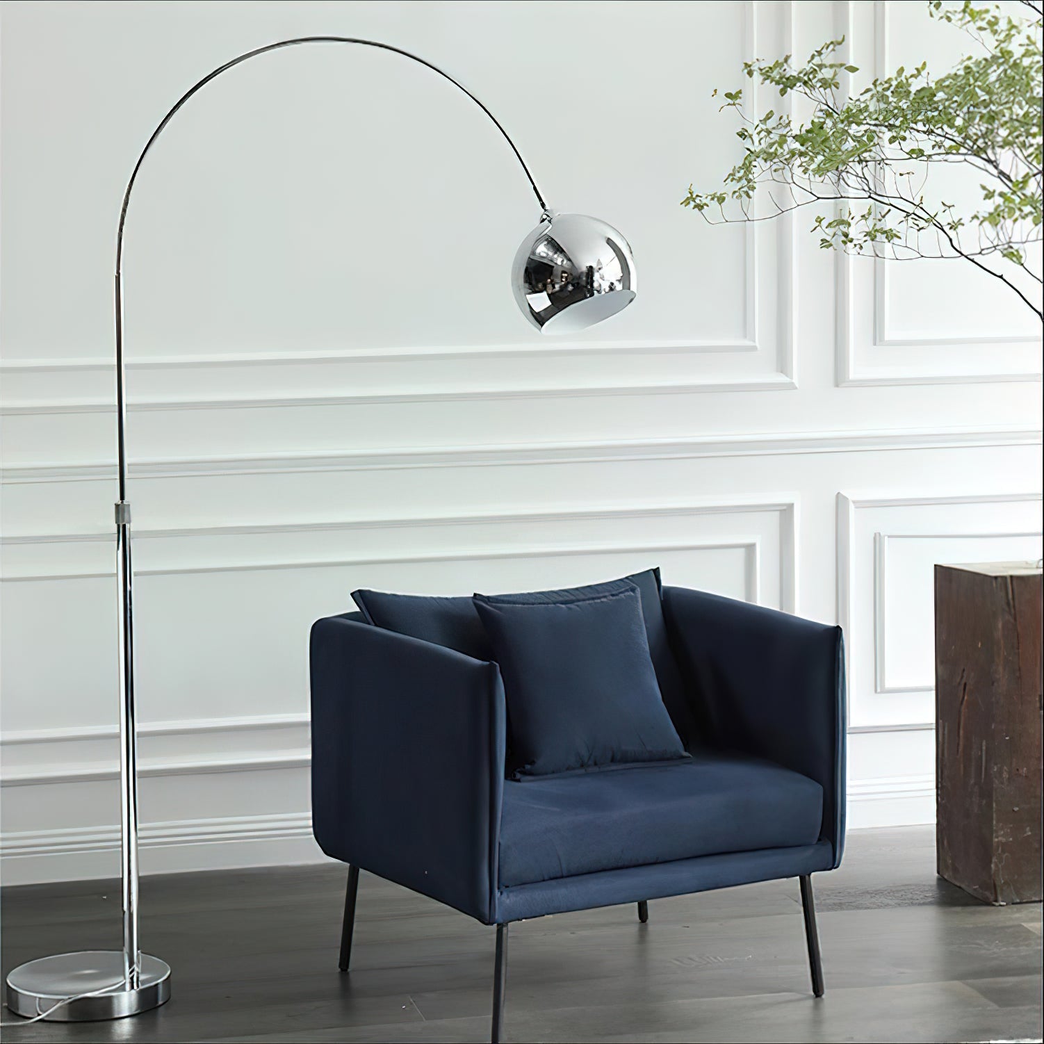 Modern Angler Floor Lamp - Adjustable LED Reading Light with Dimmable Brightness for Living Room, Bedroom, or Office - Perfect for Reading, Working, and Relaxing