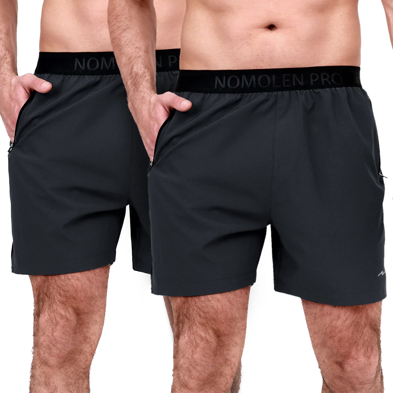 Men's 5 Inch Inseam Athletic Shorts - Lightweight Quick-Dry Gym Workout Running Shorts with Zipper Pockets | Perfect for Training, Jogging & Casual Wear