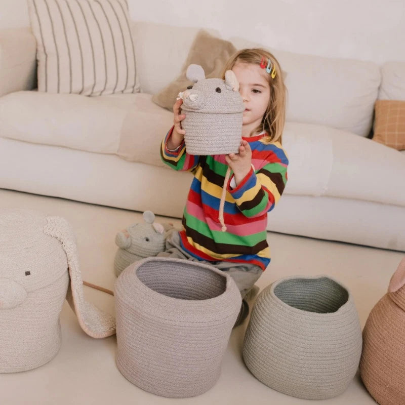Stylish Decorative Animal Baskets for Home Storage & Organization - Perfect for Nursery, Bathroom, and Living Room Decor
