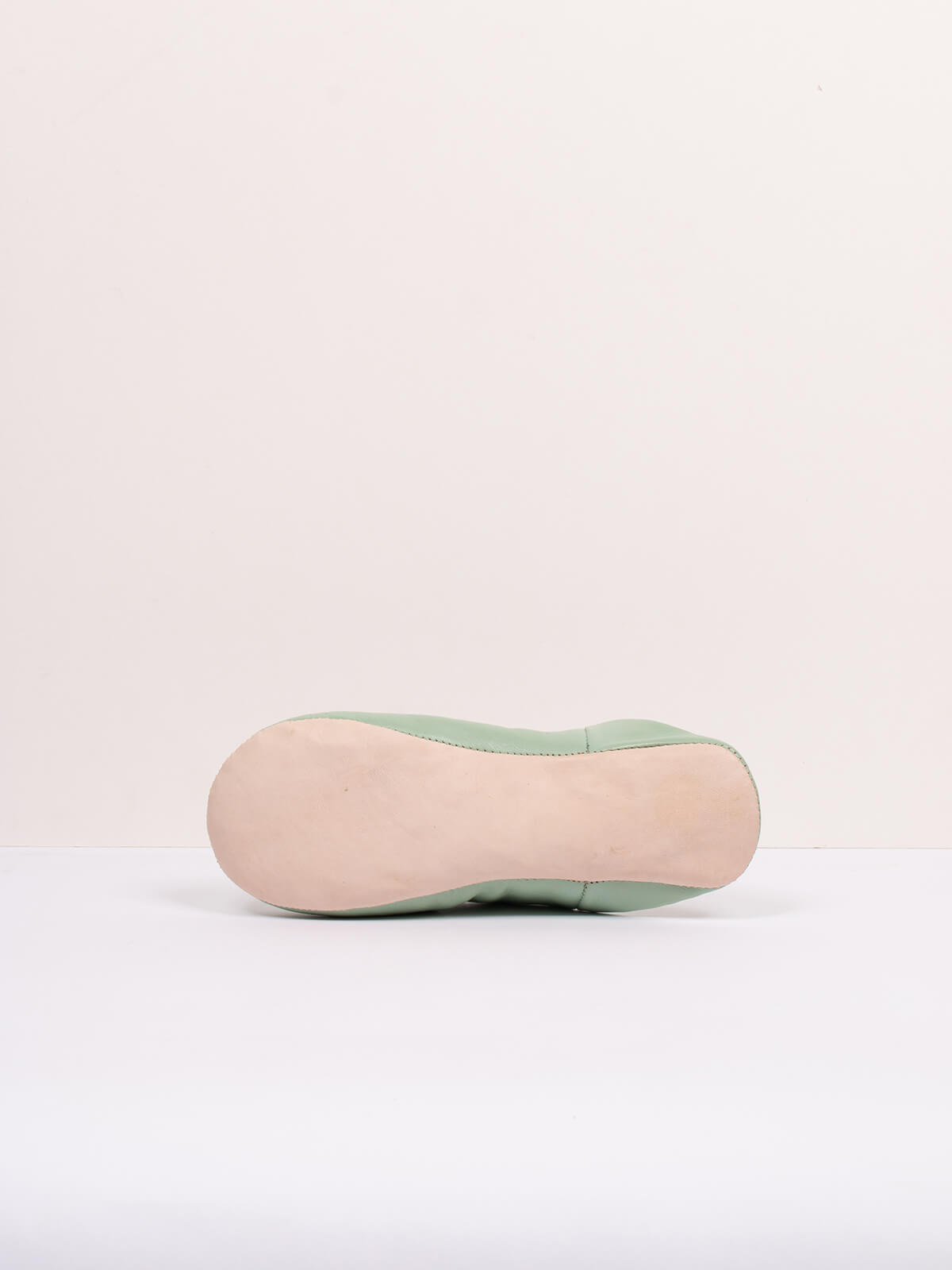 Moroccan Leather Babouche Slippers for Women - Soft Comfortable House Shoes in Sage Green - Perfect for Home, Lounge & Indoor Wear