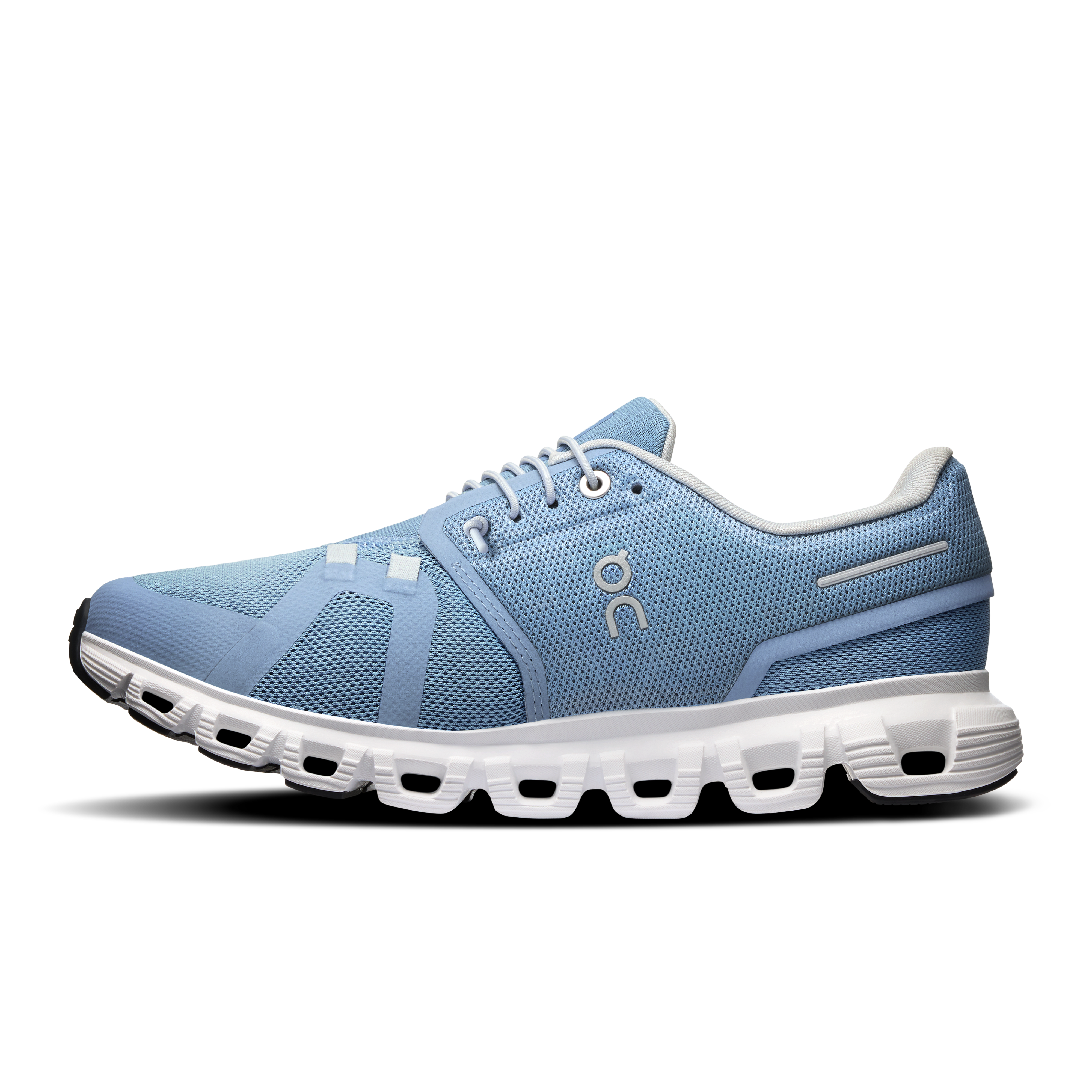 On Running Women's Cloud 6 Running Shoes - Lightweight & Breathable Sneakers for Women in Chambray/White | Perfect for Jogging, Gym Workouts & Everyday Wear