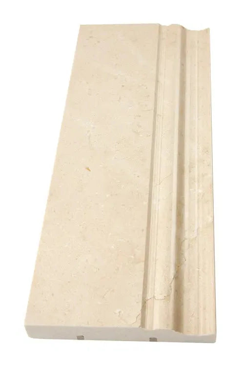 Premium Crema Marfil Marble Baseboard Molding - Elegant & Durable Wall Trim for Home & Office Decor - Perfect for Living Rooms, Bedrooms & Commercial Spaces