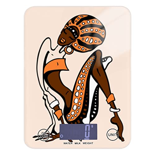 **African Woman Digital Kitchen Scale - Waterproof Food Scale with Ounces & Grams for Cooking, Baking, and Weight Loss | Perfect for Home, Gym & Meal Prep**