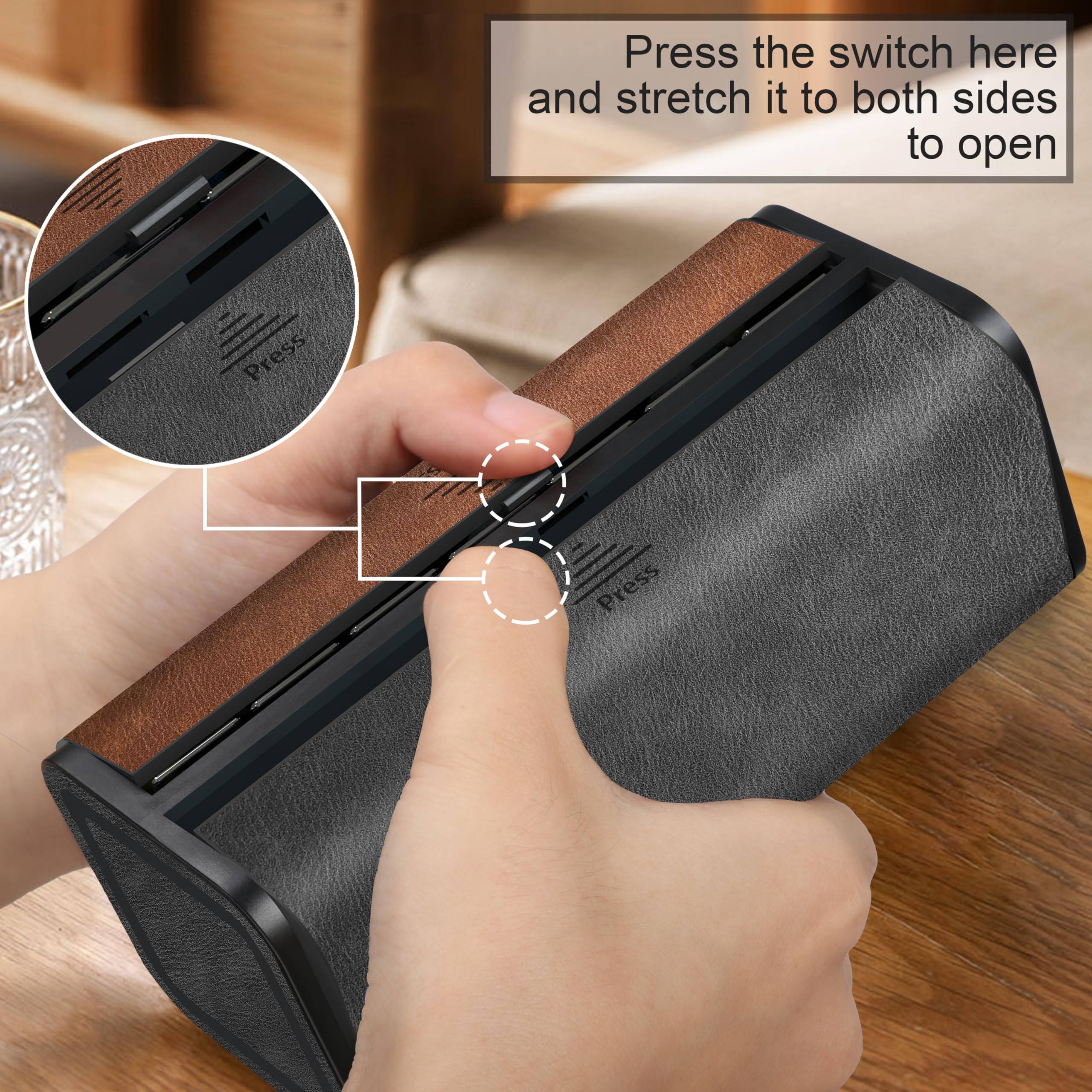 7-Day AM/PM Weekly Pill Organizer - Large Travel Pill Box with Removable Compartments for Vitamins & Medicine (Black & Brown) - Perfect for Daily Medication, Travel & Elderly Care