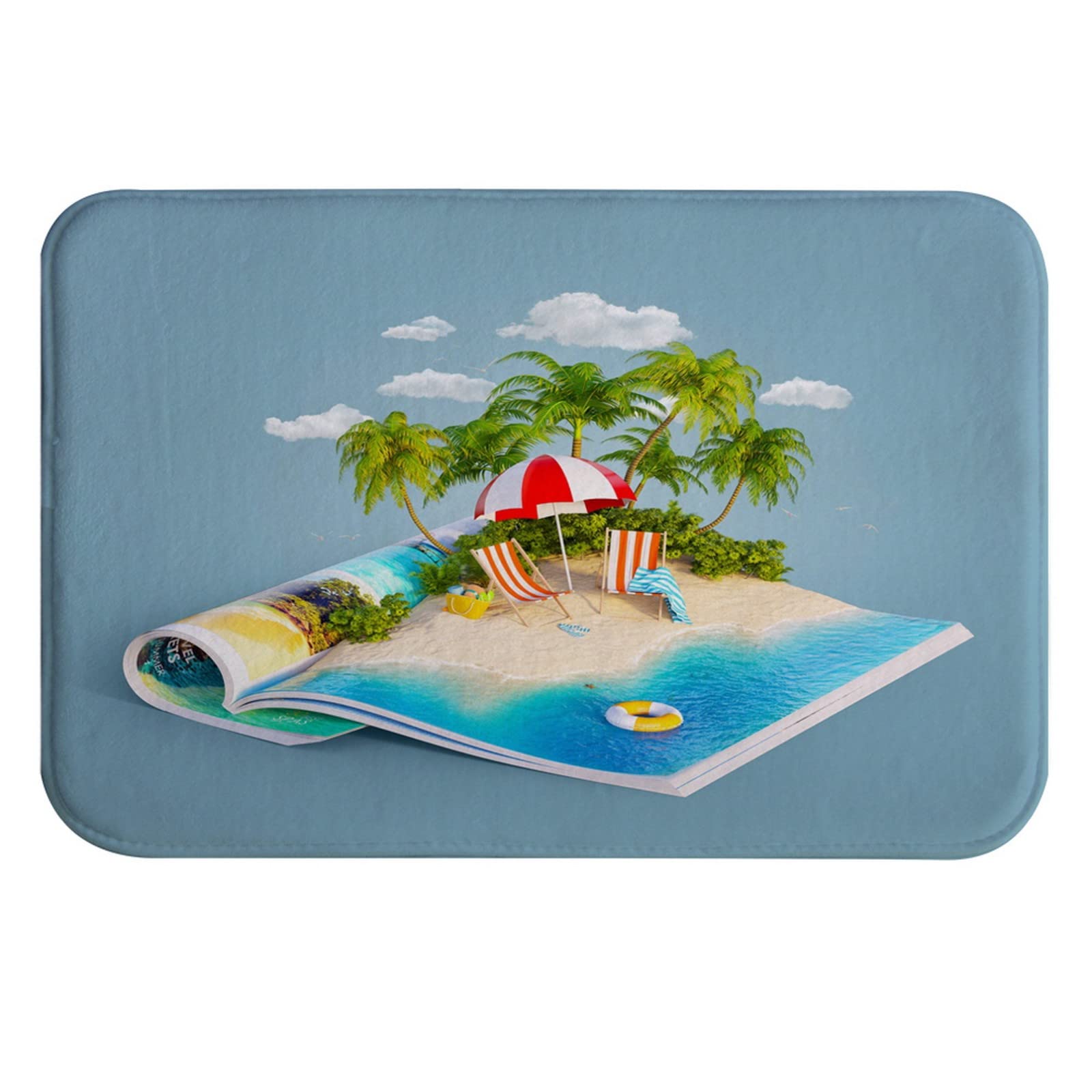 **Non-Slip Water Absorbent Bath Mat - 40x60cm Flannel Rug for Bathroom, Shower, Kitchen & Bedroom | Soft & Durable for Beach, Deck Chairs & Sandy Areas**    *Perfect for beach trips, poolside lounging, or cozy bathroom comfort!*