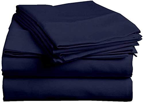 4 Piece Twin XL Bed Sheet Set - 600 Thread Count 100% Long Staple Cotton, Deep Pocket Fits Mattress Up to 15