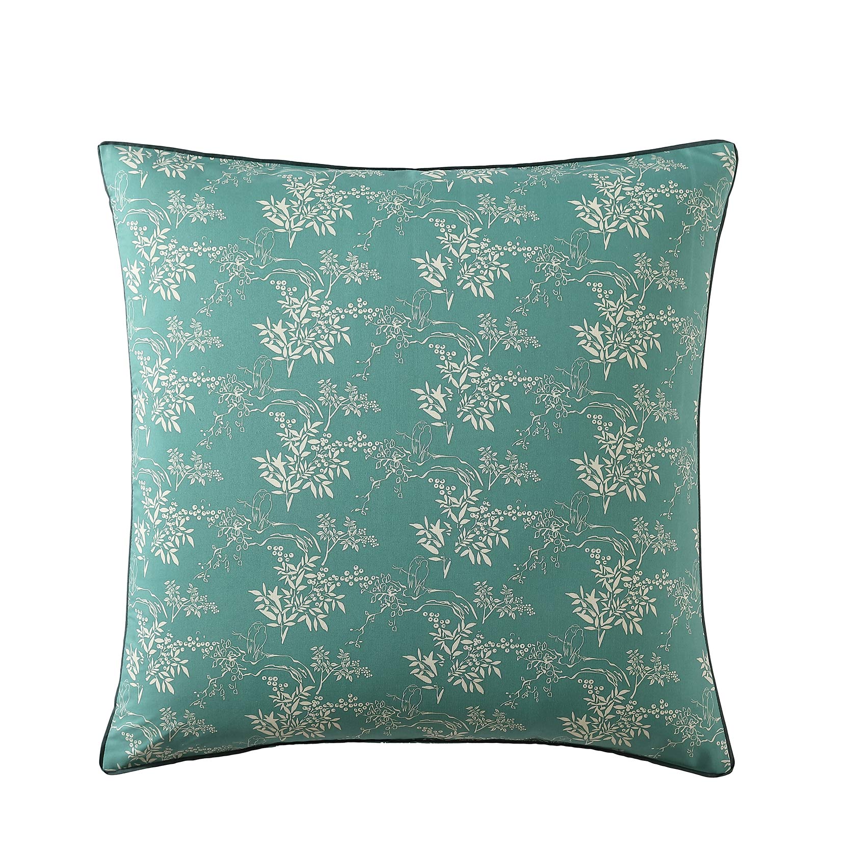 Premium Frolic Jade European Pillowcase Set - 100% Organic Cotton Luxury Bedding by Logan & Mason - Perfect for Master Bedrooms, Guest Rooms & Spa Retreats