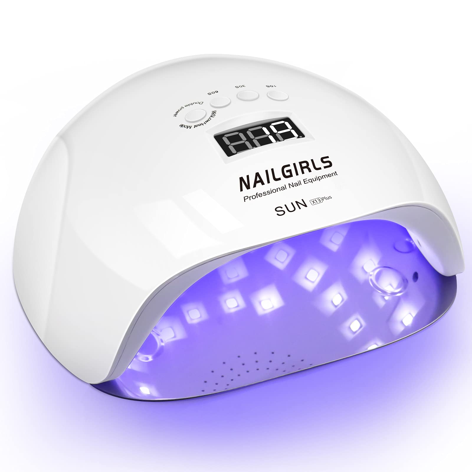 NAILGIRLS Professional 150W UV LED Nail Lamp with Auto Sensor - 4 Timer Settings, Detachable Base for Gel Polish Drying - Perfect for Home & Salon Manicures, Nail Art Designs & DIY Gel Nail Care