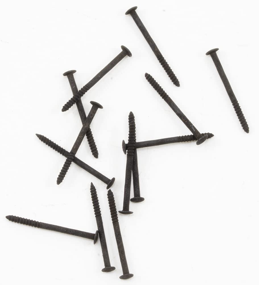 Miniature Black Nails for Dollhouse - 3/8 Inch (100 Pack) - Perfect for DIY Dollhouse Furniture, Miniature Woodworking, and Model Building Projects