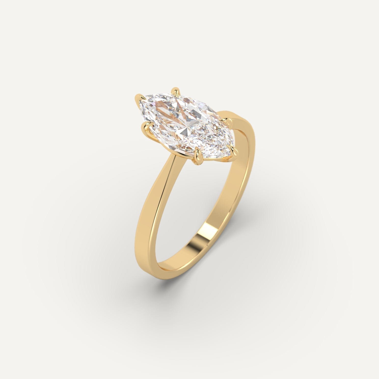 2 Carat Marquise Cut Diamond Ring - 14K White Gold Engagement Ring for Women, Elegant Wedding Band, Anniversary Gift Idea - Perfect for Proposals, Bridal Jewelry & Special Occasions