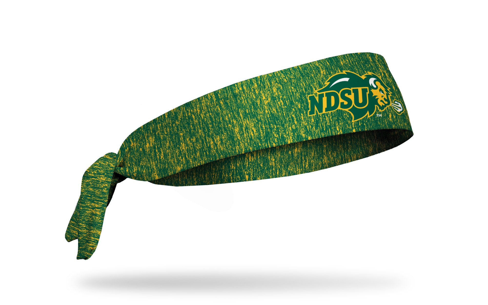 North Dakota State University Logo Heathered Flex Tie Headband - Soft Stretchy Adjustable Head Wrap for Women, Girls - Perfect for Sports, Workouts, Yoga & Everyday Wear