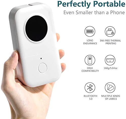 Phomemo D30 Portable Bluetooth Label Maker - Wireless Thermal Sticker Printer with Tape, Compact Handheld Label Machine for iOS & Android | Perfect for Home Organization, Office Filing & Small Business Inventory