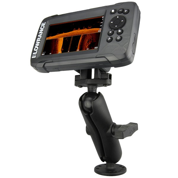 RAM Double Ball Mount for Lowrance Hook & Reveal Series Fish Finders - RAM 101 LO12 - Adjustable Marine GPS Mount for Boats & Kayaks