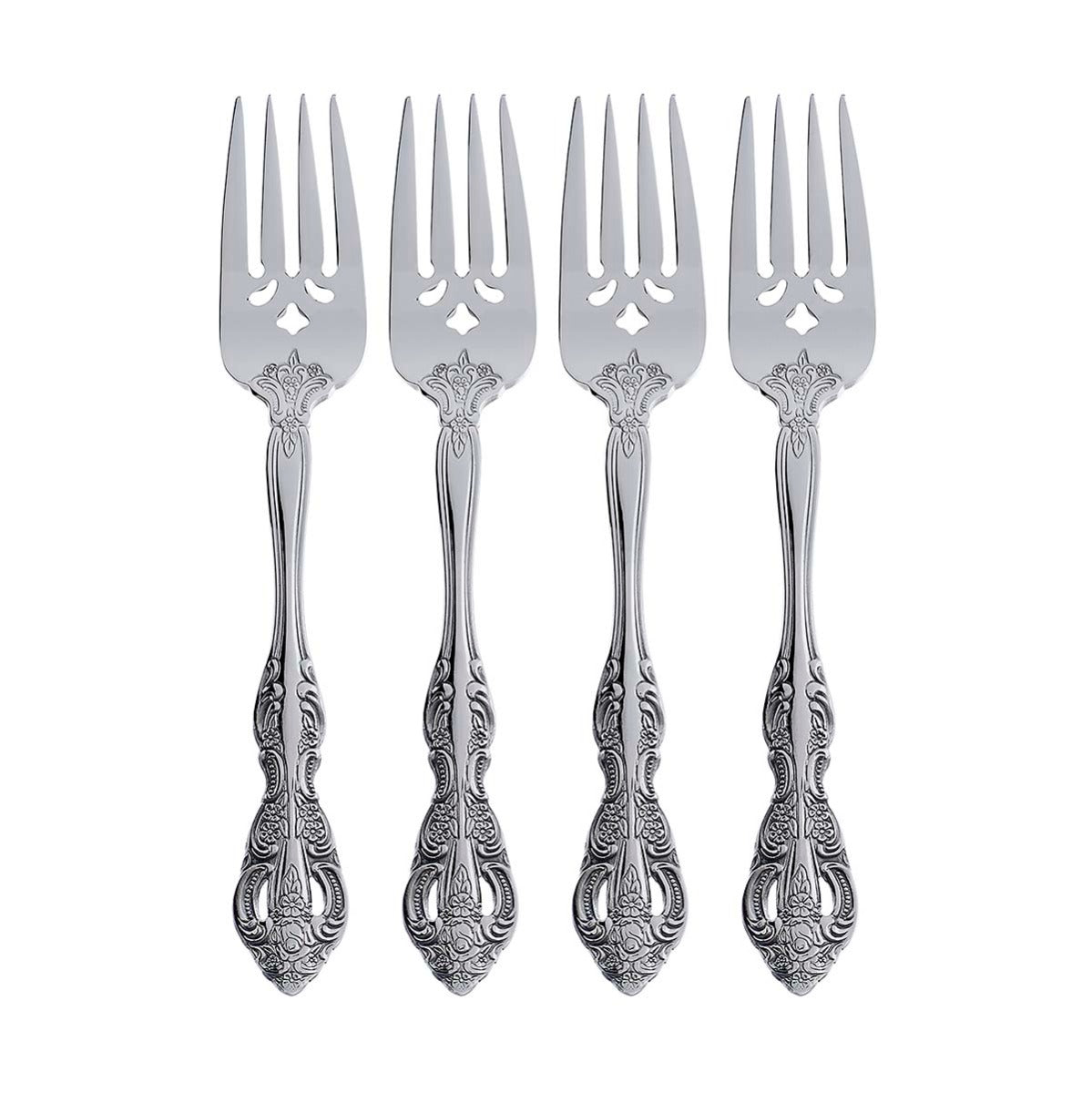 Premium Michelangelo Salad Forks Set of 4 - Stainless Steel Elegant Dinnerware - Perfect for Fine Dining, Dinner Parties & Wedding Cutlery