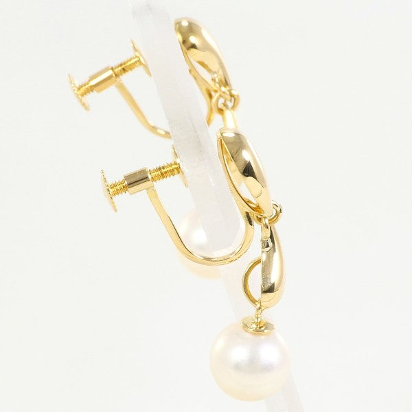 18K Yellow Gold Pearl Earrings for Women - Classic Elegant Jewelry Gift for Wedding, Anniversary & Special Occasions