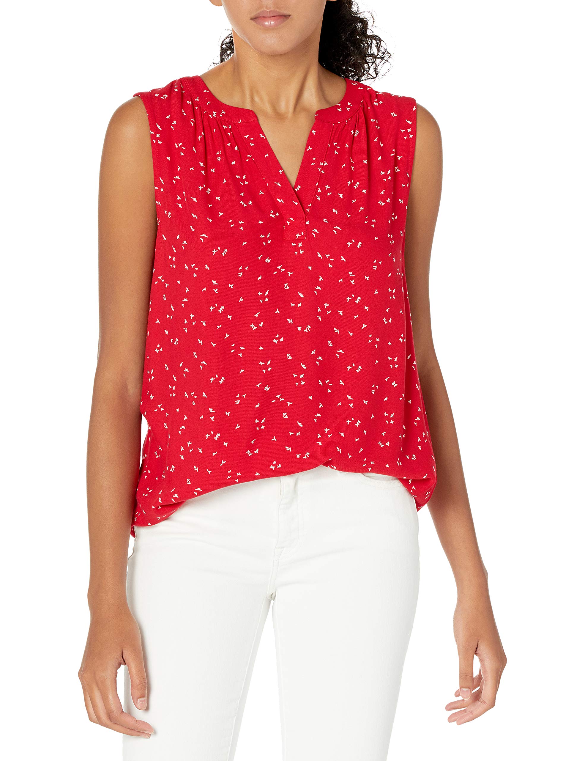 Amazon Essentials Women's Sleeveless Woven Shirt - Comfortable Casual Blouse for Work & Summer Outfits | Lightweight Breathable Fabric for Office & Travel