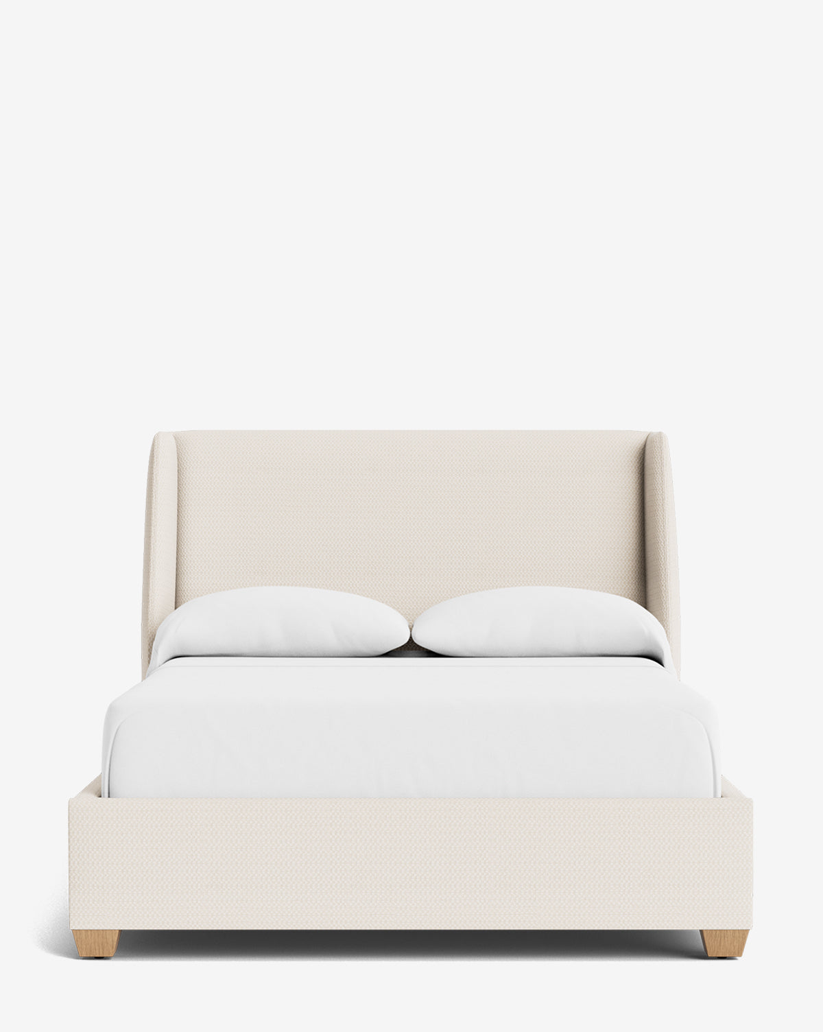Walt Bed Low Headboard - Modern Minimalist Bed Frame for Small Spaces - Perfect for Apartments, Dorms & Guest Rooms