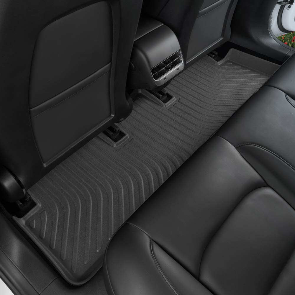Premium 3D Contour Fit All-Weather Floor Mats for 2017-2024 Tesla Model 3 - Front & Rear Custom Liners | Odorless, Heavy Duty Protection | Perfect for Daily Commute, Road Trips & Extreme Weather Conditions