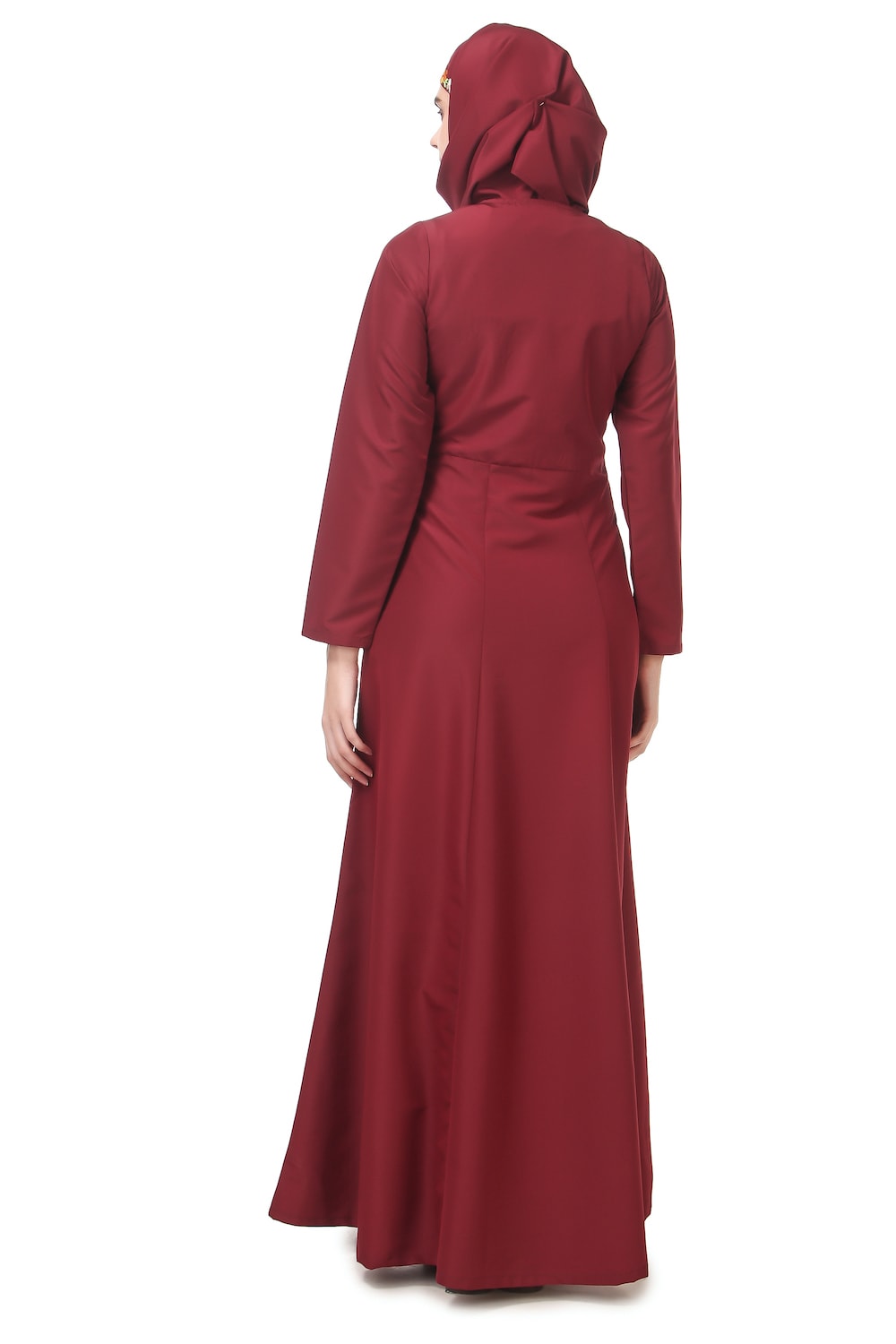 Elegant Floral Print Asymmetric Hem Semi-Circular Abaya Dress for Women - Perfect for Eid, Ramadan, and Special Occasions