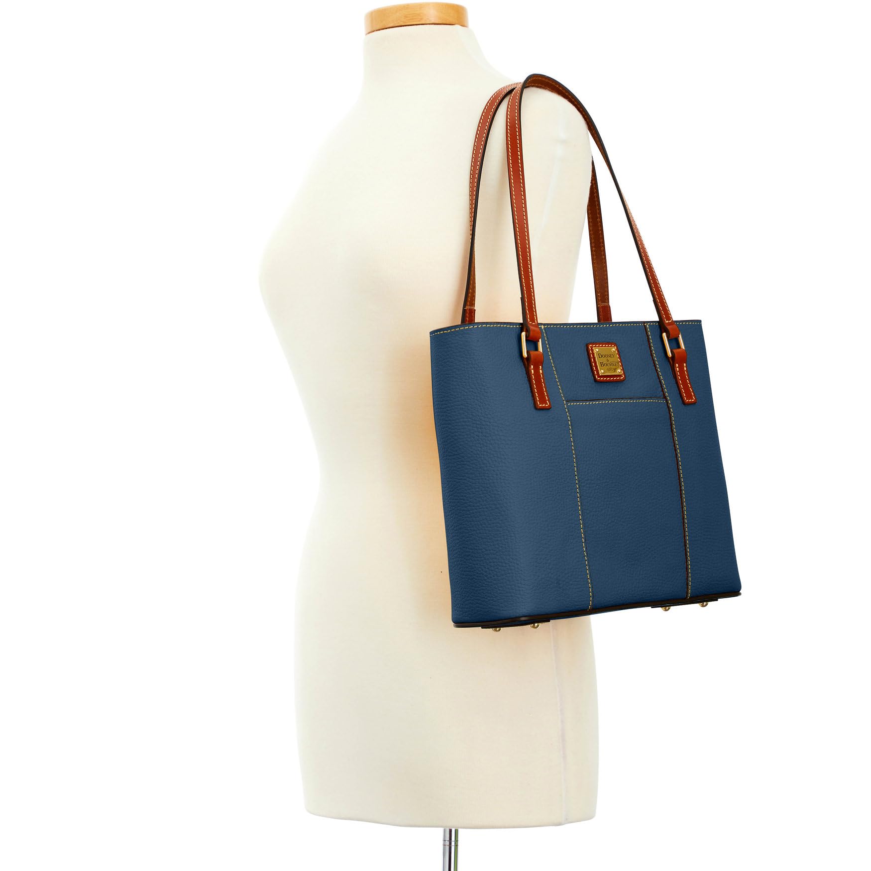 Dooney & Bourke Women's Small Lexington Pebble Grain Leather Tote Bag with Long Shoulder Straps - Perfect for Work, Travel & Everyday Use