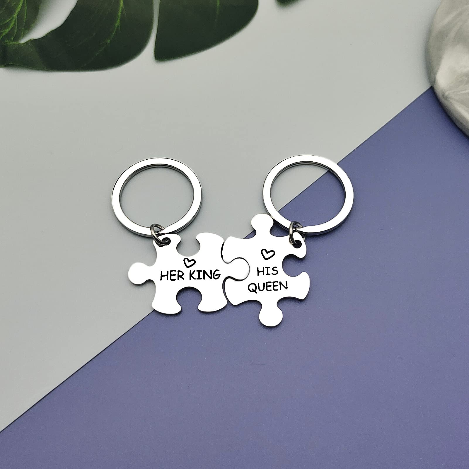 His & Her Couple Keychain Set - Anniversary, Wedding, Valentine's Gift for Couples - Perfect for Romantic Occasions