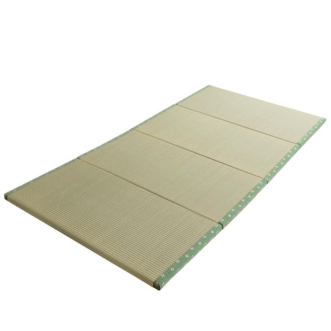 MAXYOYO Japanese Tatami Mat - 100% Natural Rush Grass, Portable & Foldable Futon Mattress for Floor Sleeping | Traditional Firm Floor Bed | Perfect for Meditation, Yoga, Guest Room & Small Space Living