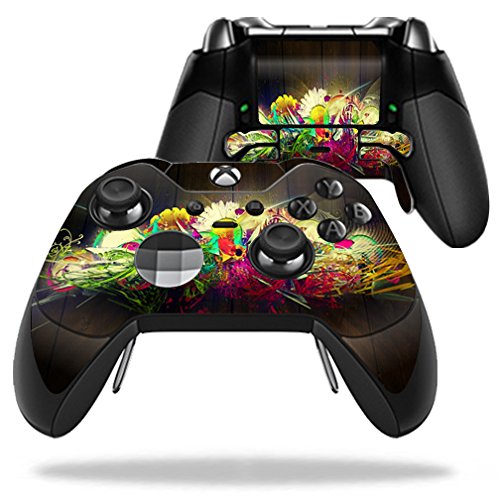 MightySkins Wooden Abstract Skin for Microsoft Xbox One Elite Wireless Controller - Protective Wrap Cover Sticker | Gaming Accessories for Enhanced Grip & Style