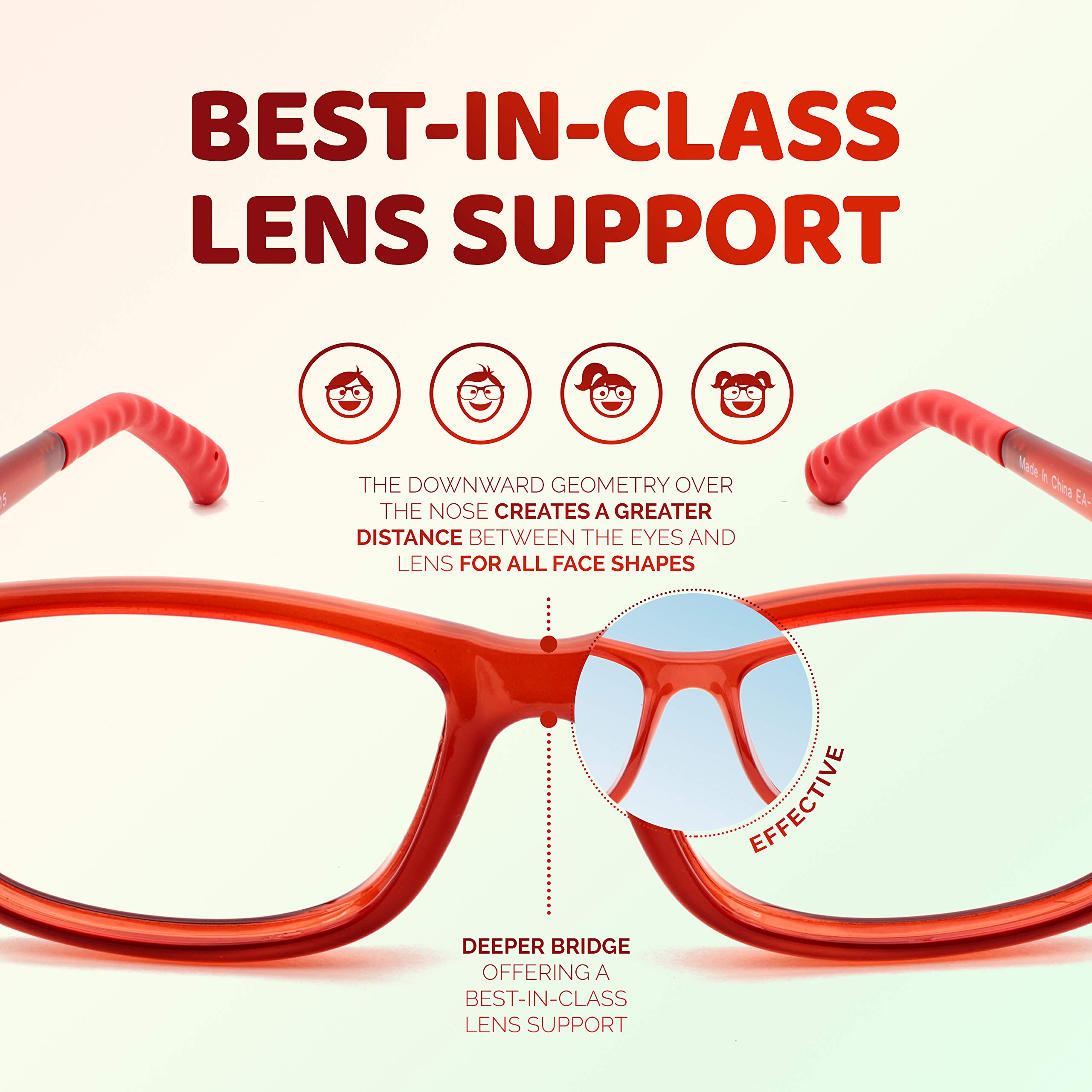 Unbreakable Kids Glasses - Flexible & Durable Children's Eyewear for Active Lifestyles - Perfect for School, Sports, and Outdoor Play - Model 3003