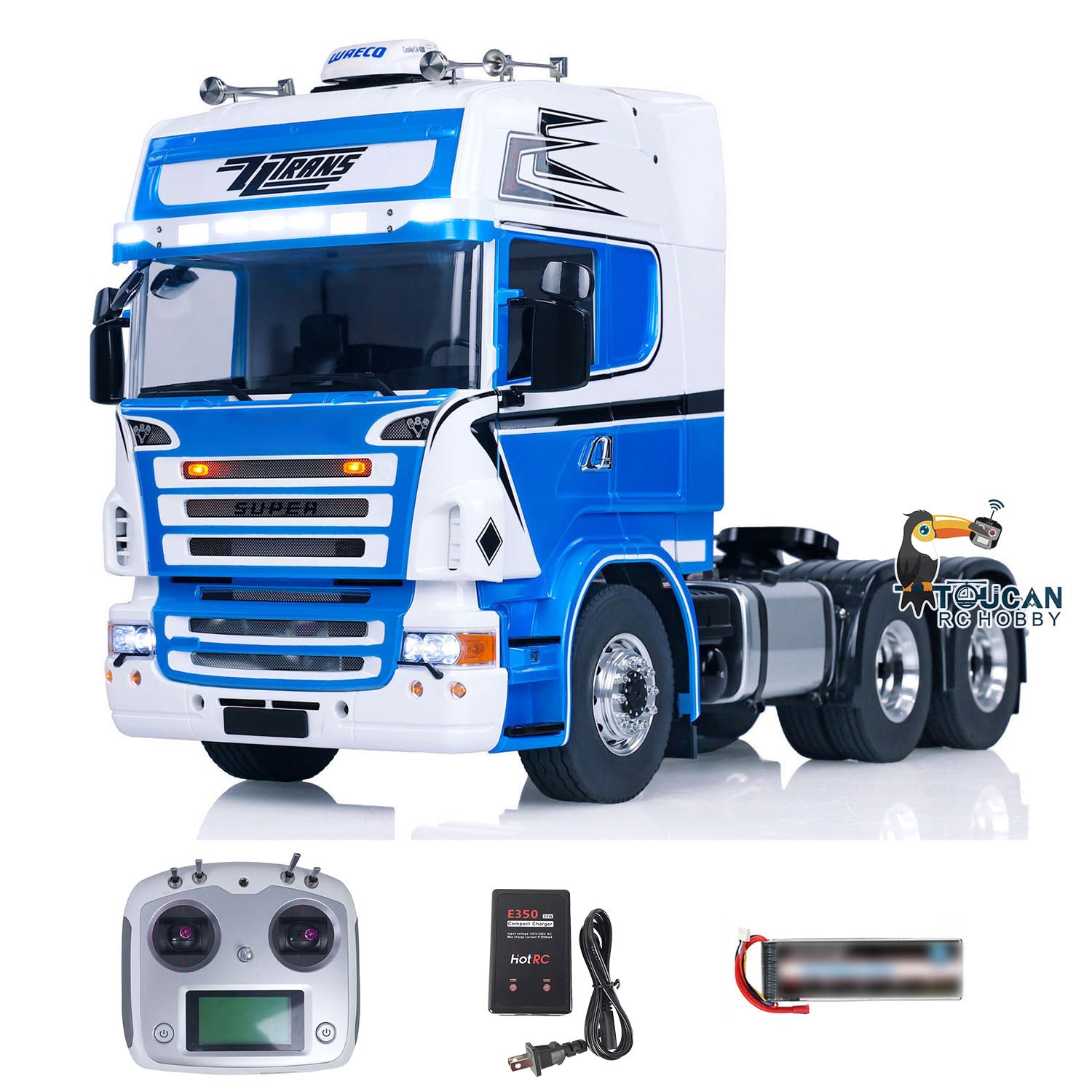 Custom 1/14 Scale LESU 6x6 RC Tractor Truck - Painted & Assembled Radio Control Car with Metal Chassis - Hobby Model with Optional ESC & Servo Motor - Perfect for Off-Road Racing, Crawling & Collector Displays