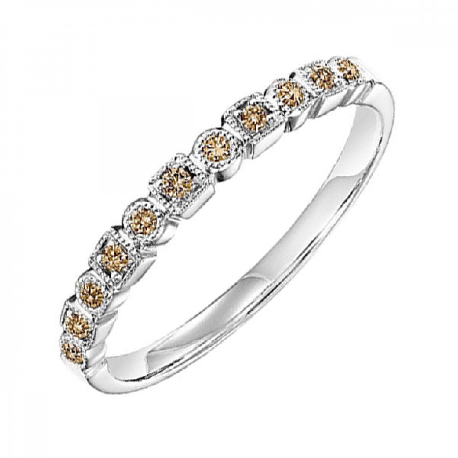 10KT Round Yellow Diamond (1/8CTW) Wedding Band Ring - Available in Rose, Yellow & White Gold - Perfect for Anniversary Gifts & Bridal Jewelry