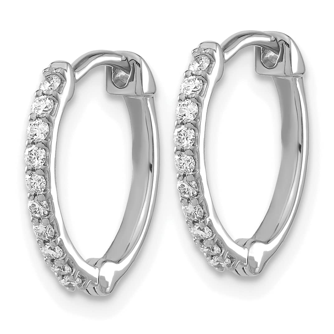 14K Rose Gold Diamond Hinged Hoop Earrings for Women - Luxury Dangle Hoops for Parties, Weddings & Everyday Wear