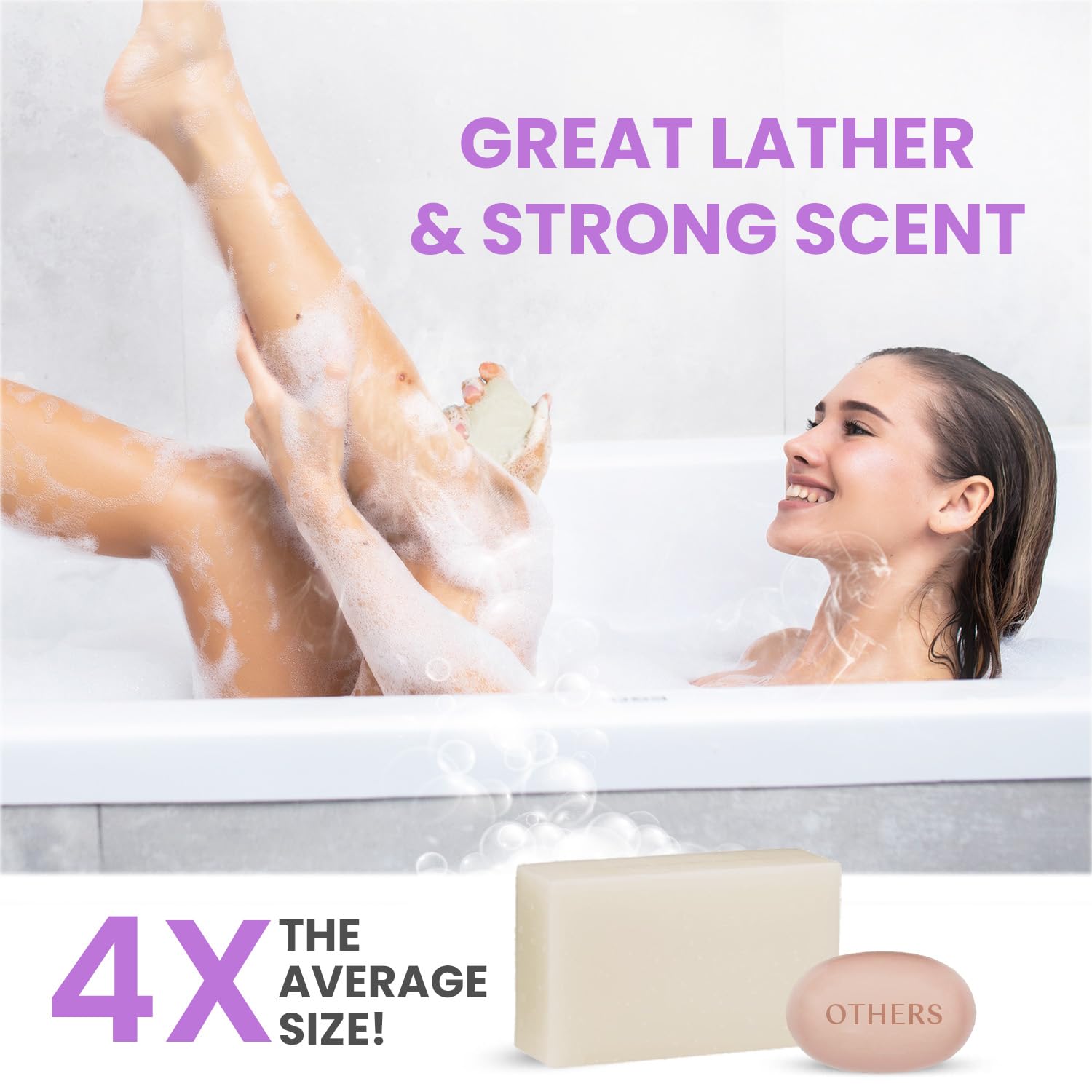 Body Restore Kojic Acid Soap with Vitamin C, E, Shea Butter & Hyaluronic Acid - 3 Pack Lavender Soap Bars for Dark Spot Treatment | All Natural, Paraben-Free Skincare | Brightening Face & Body Soap for Acne, Hyperpigmentation & Even Skin Tone