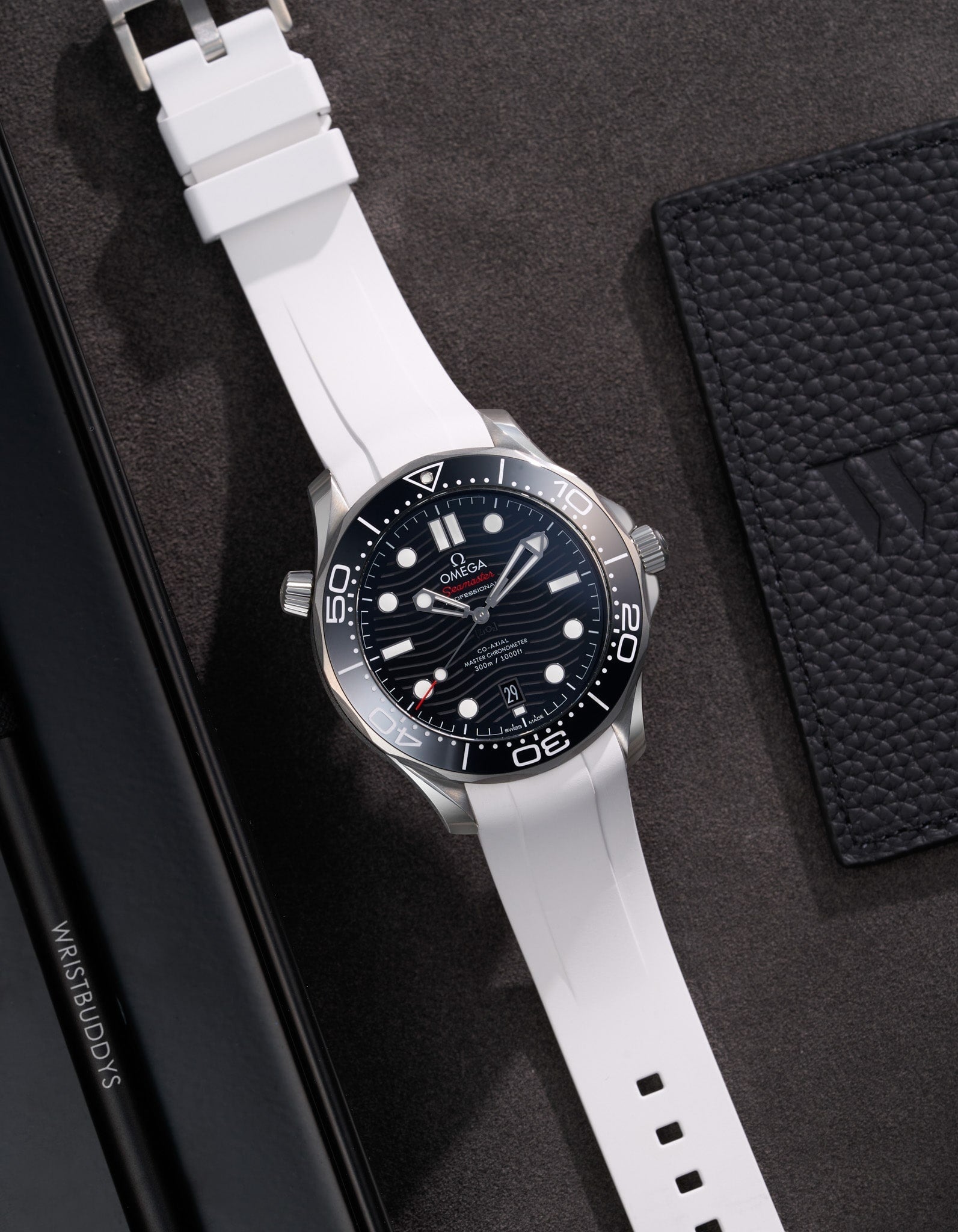 Omega Seamaster Diver 300 42mm Black Rubber Replacement Strap | Durable Waterproof Watch Band for Swimming, Diving & Everyday Wear