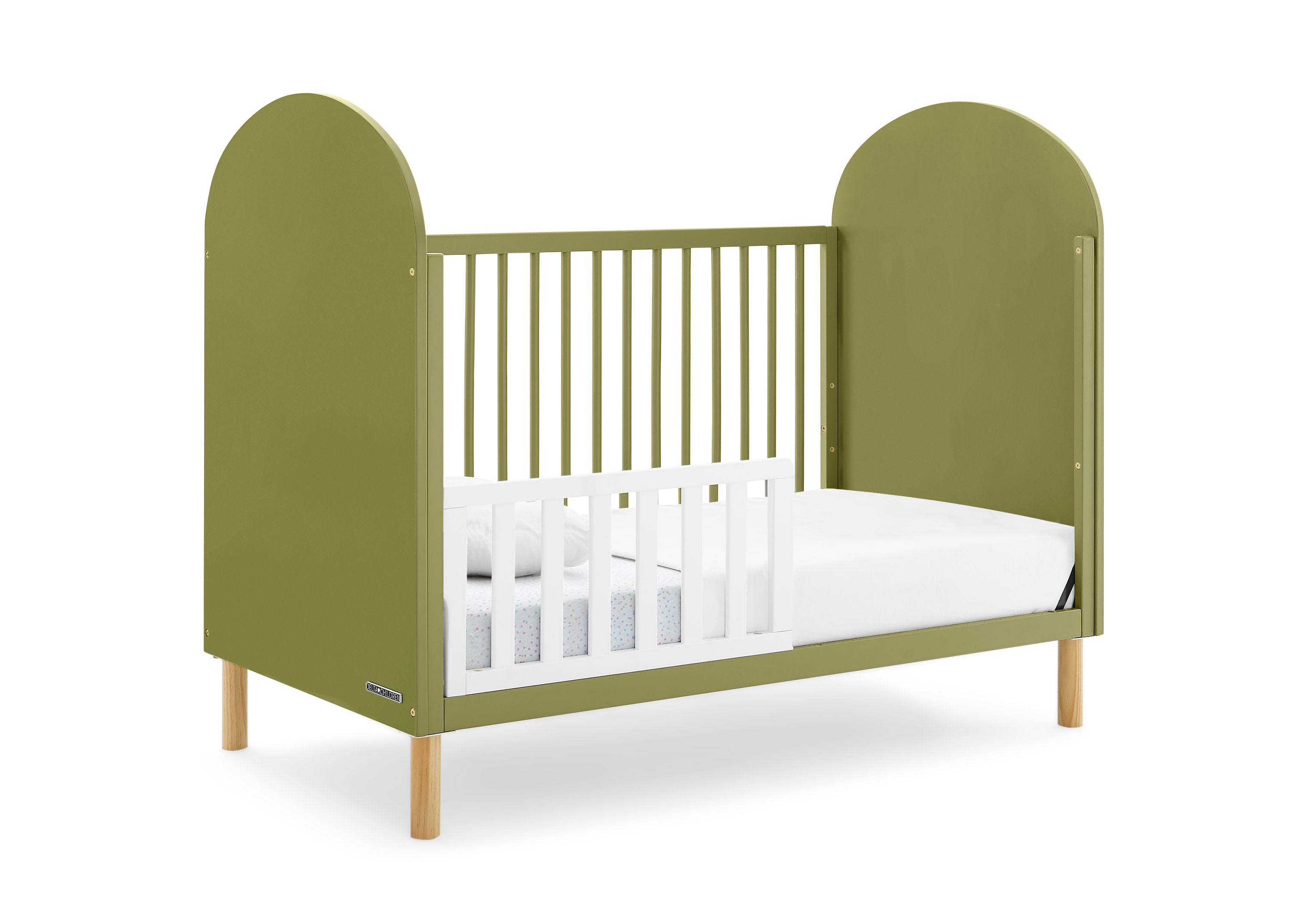 Reese 4-in-1 Convertible Baby Crib - Toddler Bed, Daybed & Full-Size Bed | Safe & Stylish Nursery Furniture for Newborns to Teens | Perfect for Small Spaces & Growing Families