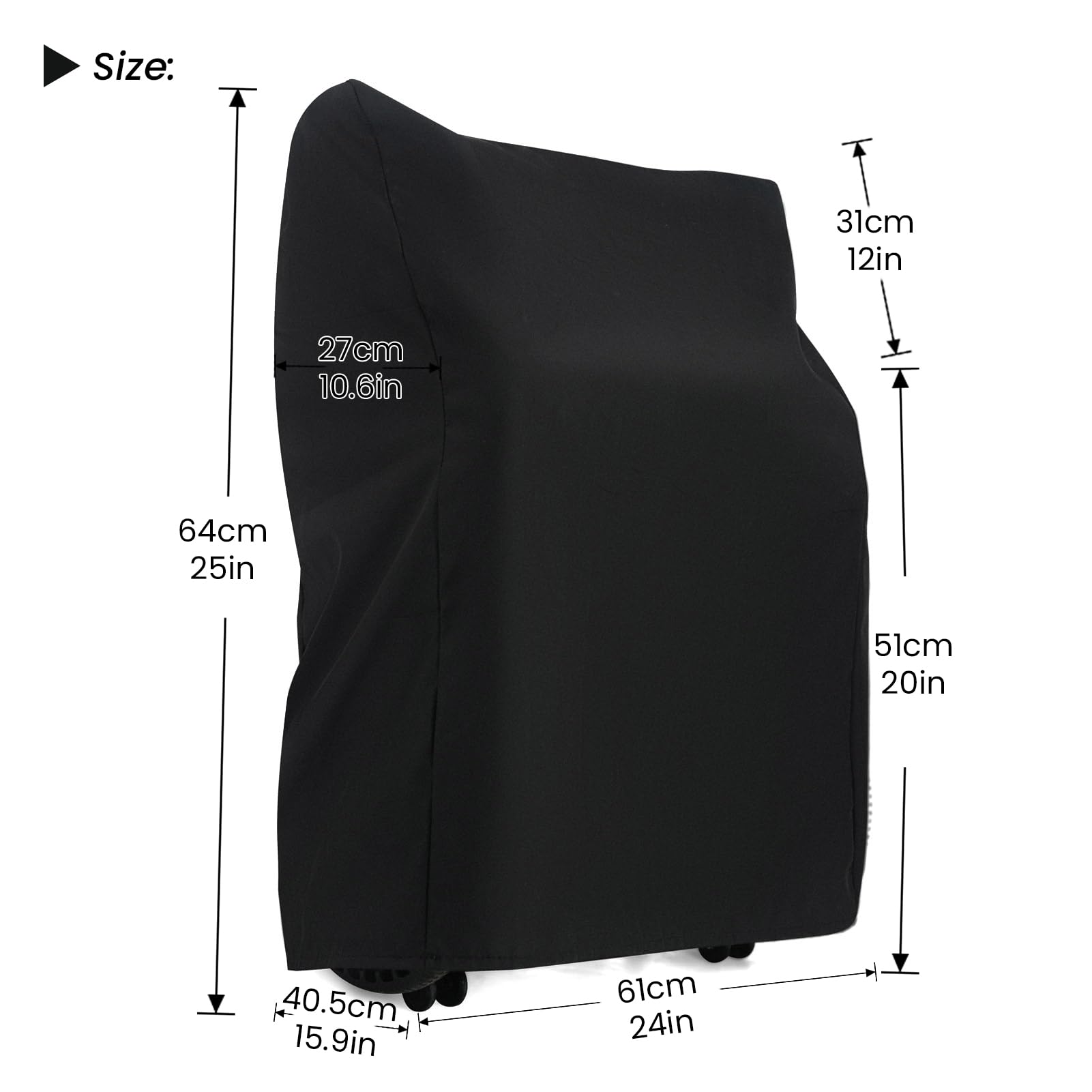 Waterproof Electric Wheelchair Cover for Travel - Universal Fit for 3 & 4 Wheel Mobility Scooters - Dust, Rain & Sun Protection - Outdoor Use for Camping, Shopping & Daily Commute
