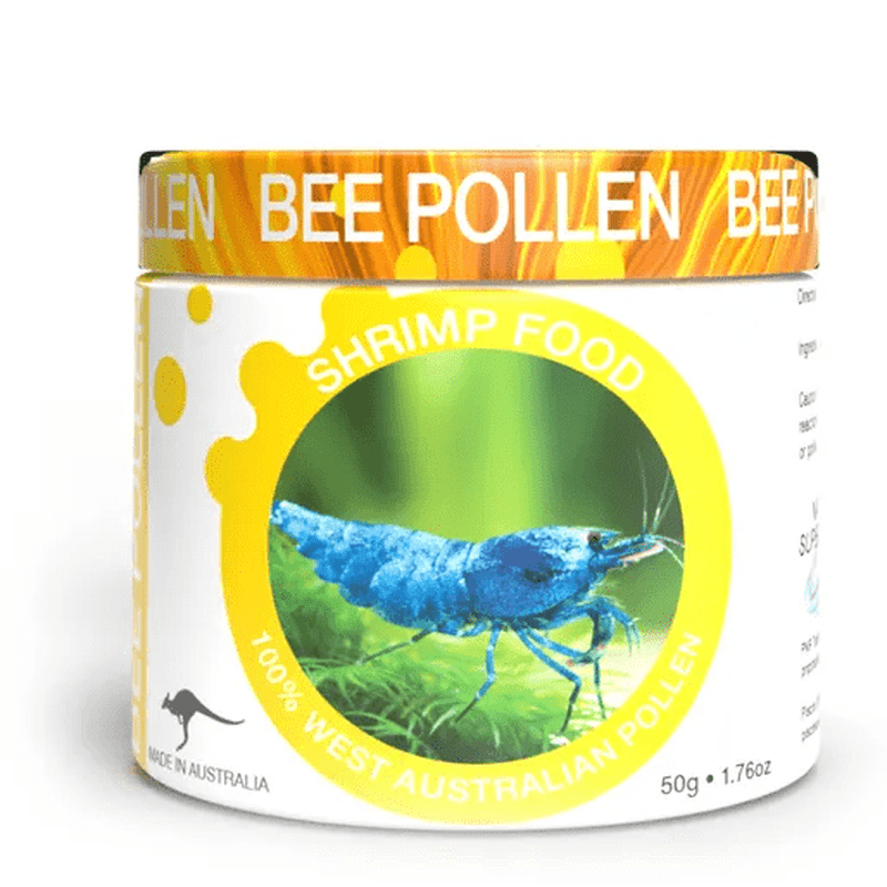 Premium Aqua Natural Shrimp Food with Bee Pollen - 50g | High Protein Nutrition for Freshwater Shrimp | Ideal for Aquariums, Shrimp Tanks & Breeding Habitats