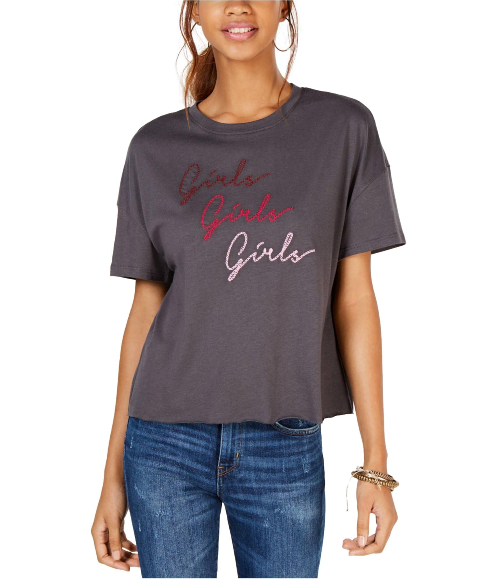 Carbon Copy Junior's Embroidered Girls T-Shirt - Charcoal Small | Cute Graphic Tee for Toddler Girls | Perfect for Playdates, School & Family Outings