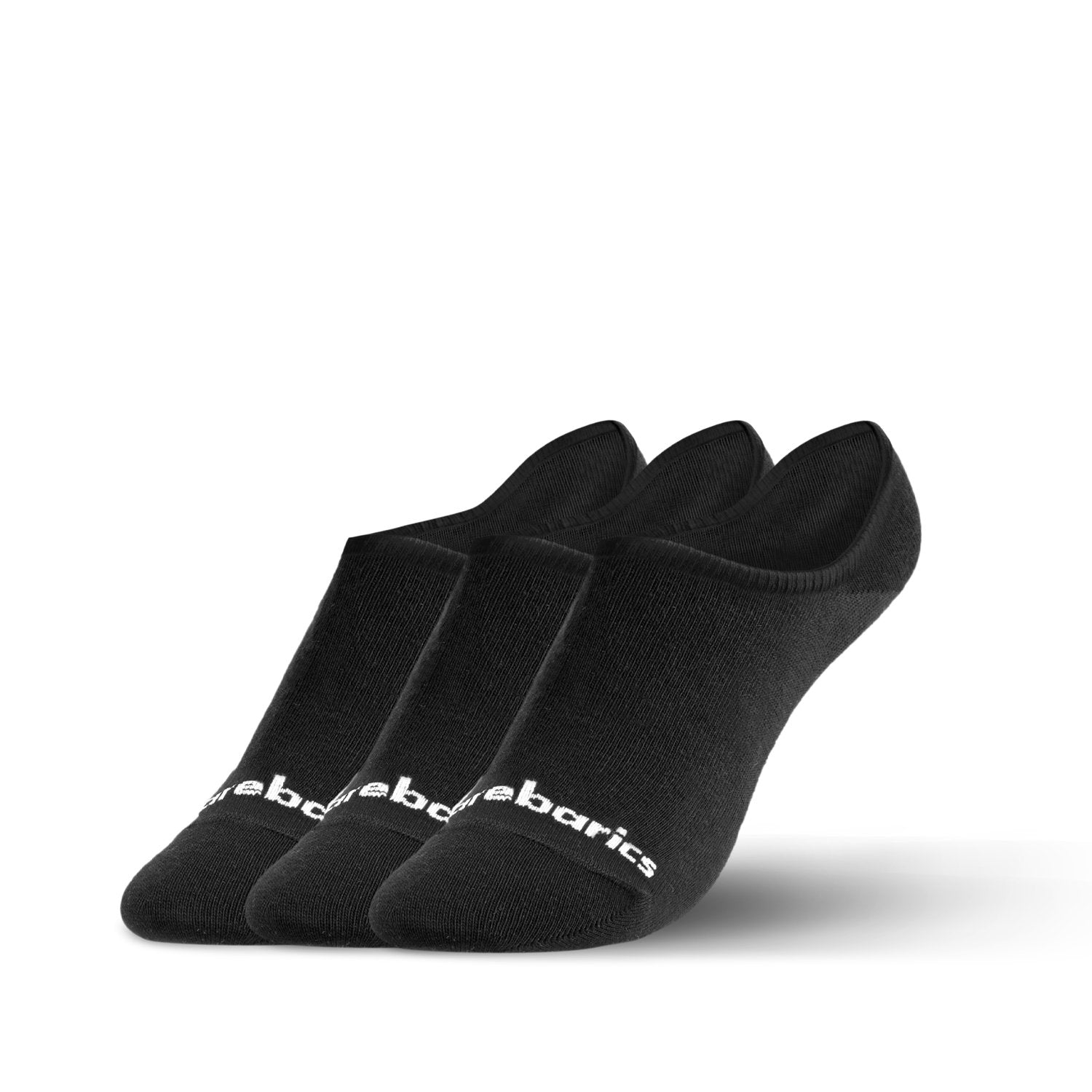 Barebarics Barefoot No Show Socks - 3 Pack Black | Minimalist Socks for Running, Yoga & Everyday Comfort