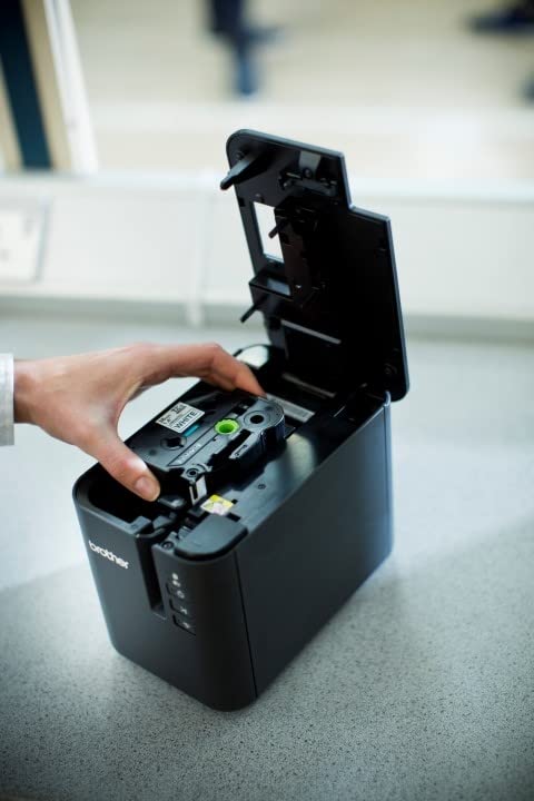 Brother PT-P900WC High-Resolution Industrial Label Printer with Wi-Fi® - Black Desktop Label Maker for Warehouse, Retail & Office Organization
