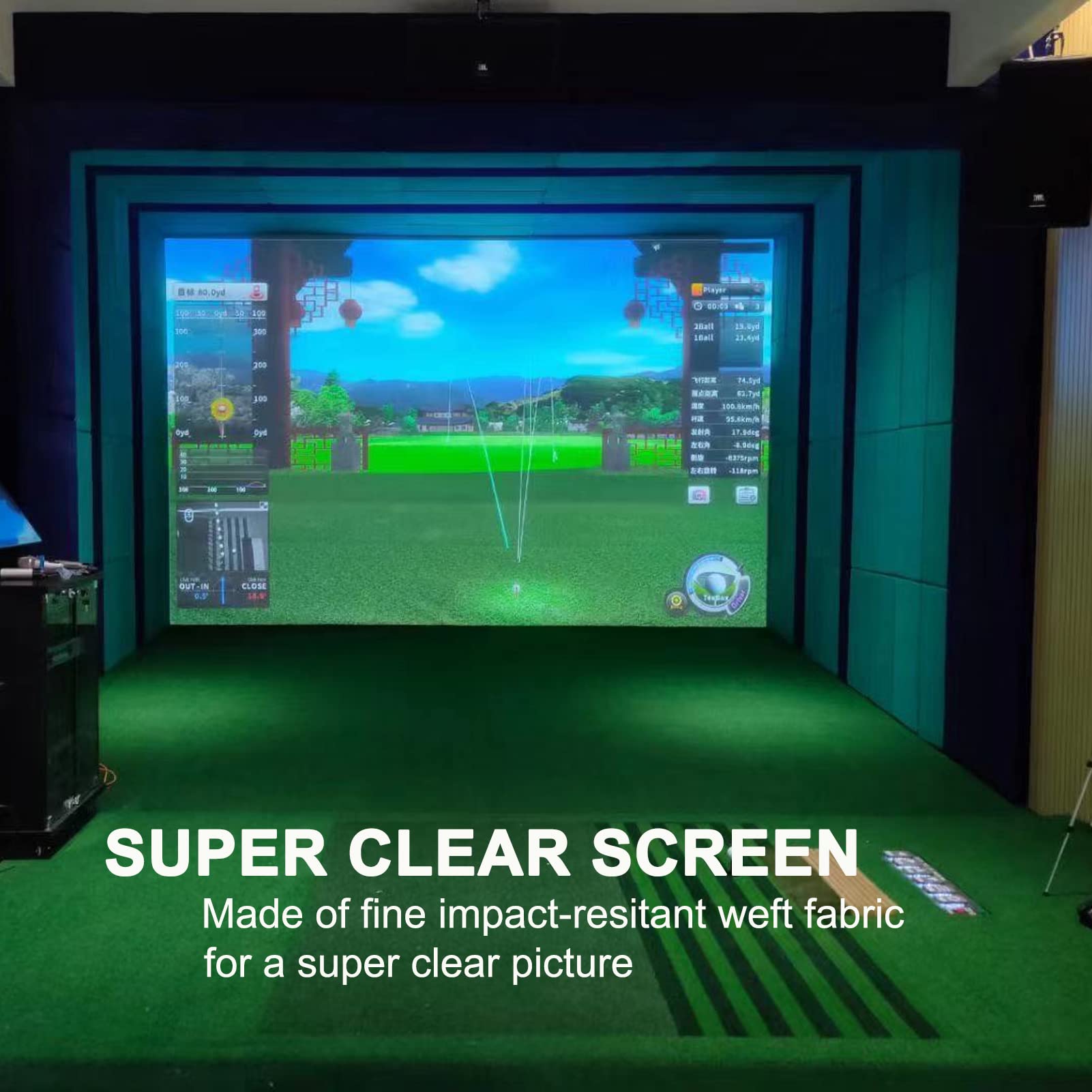Premium Indoor Golf Simulator Impact Screen - High-Quality Projection Screen for Golf Training & Practice | Perfect for Home Golf Simulators, Driving Ranges & Backyard Golf Setups