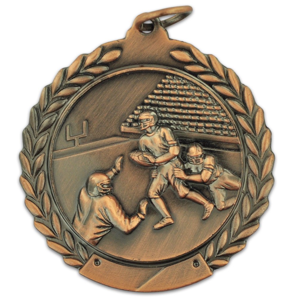 Custom Football Award Medals - Personalized Single & Bulk Trophies for Sports Teams, Tournaments & School Events | Perfect for Champions, Coaches & Players