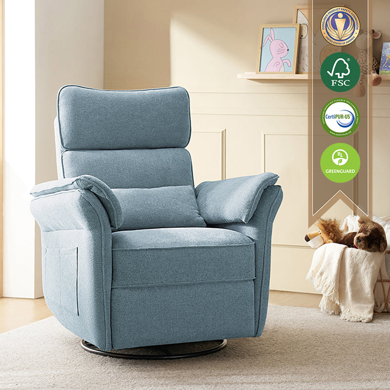 Comfortable Baby Nursery Power Glider Recliner - Perfect for Nursing, Rocking & Bonding with Your Newborn - Ideal for Nurseries, Bedrooms & Living Rooms