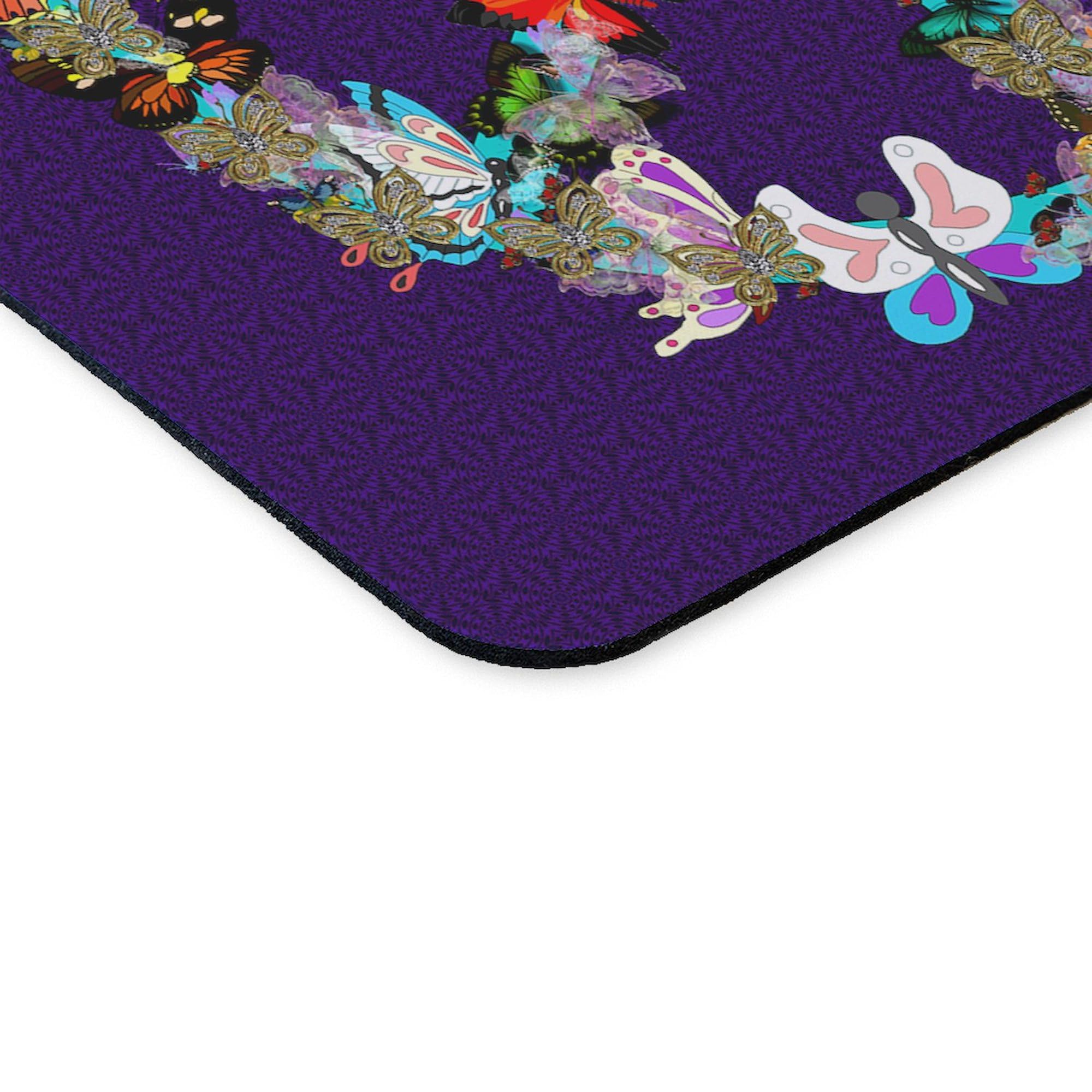 Butterfly Peace Sign Non-Slip Rubber Gaming Mouse Pad - Office & Home Computer Desk Accessory for Work, Gaming & Decor