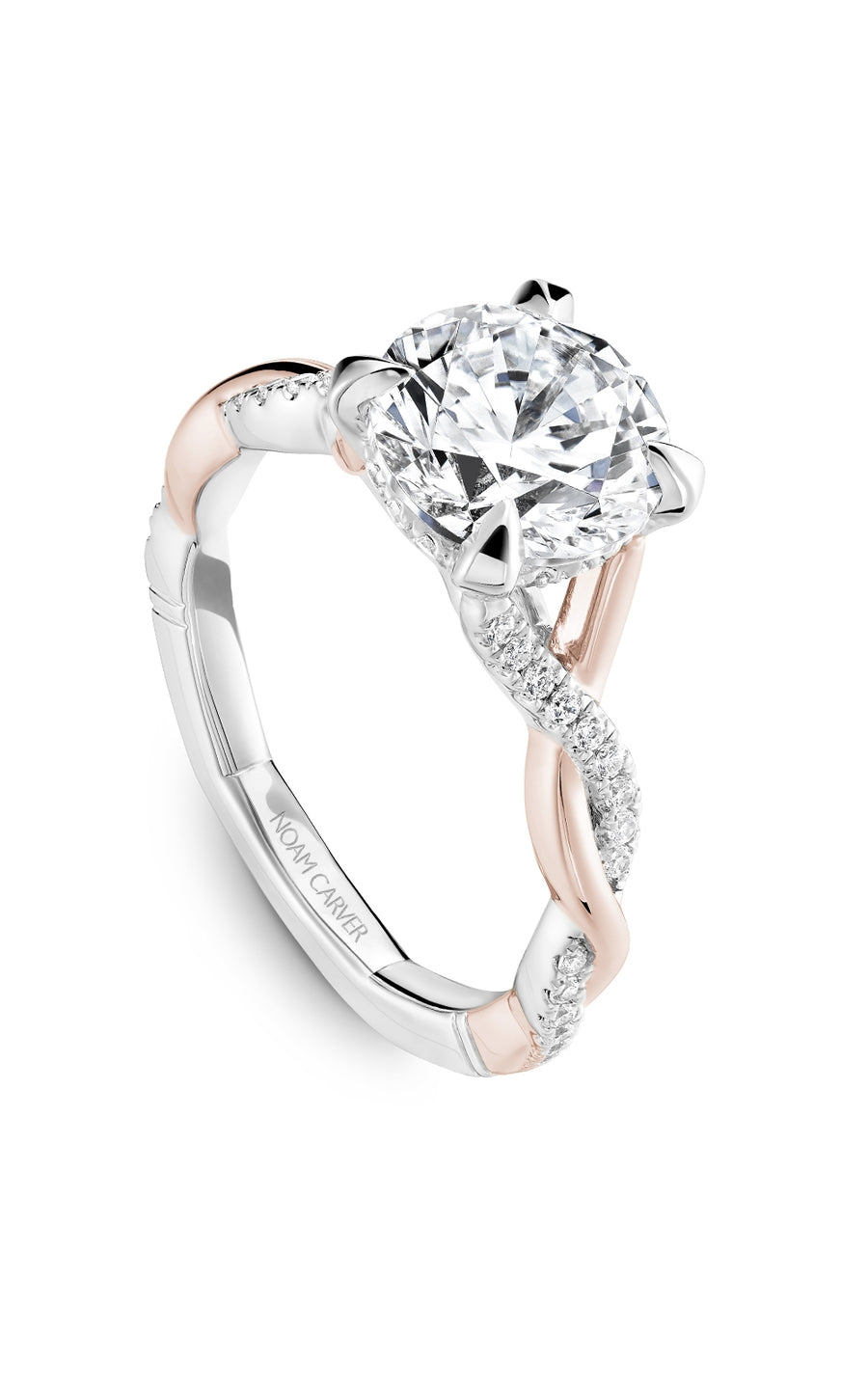 Noam Carver Atelier A046 01WRA Diamond Engagement Ring - 14K White Gold Wedding Band for Women, Perfect Proposal Gift & Anniversary Jewelry