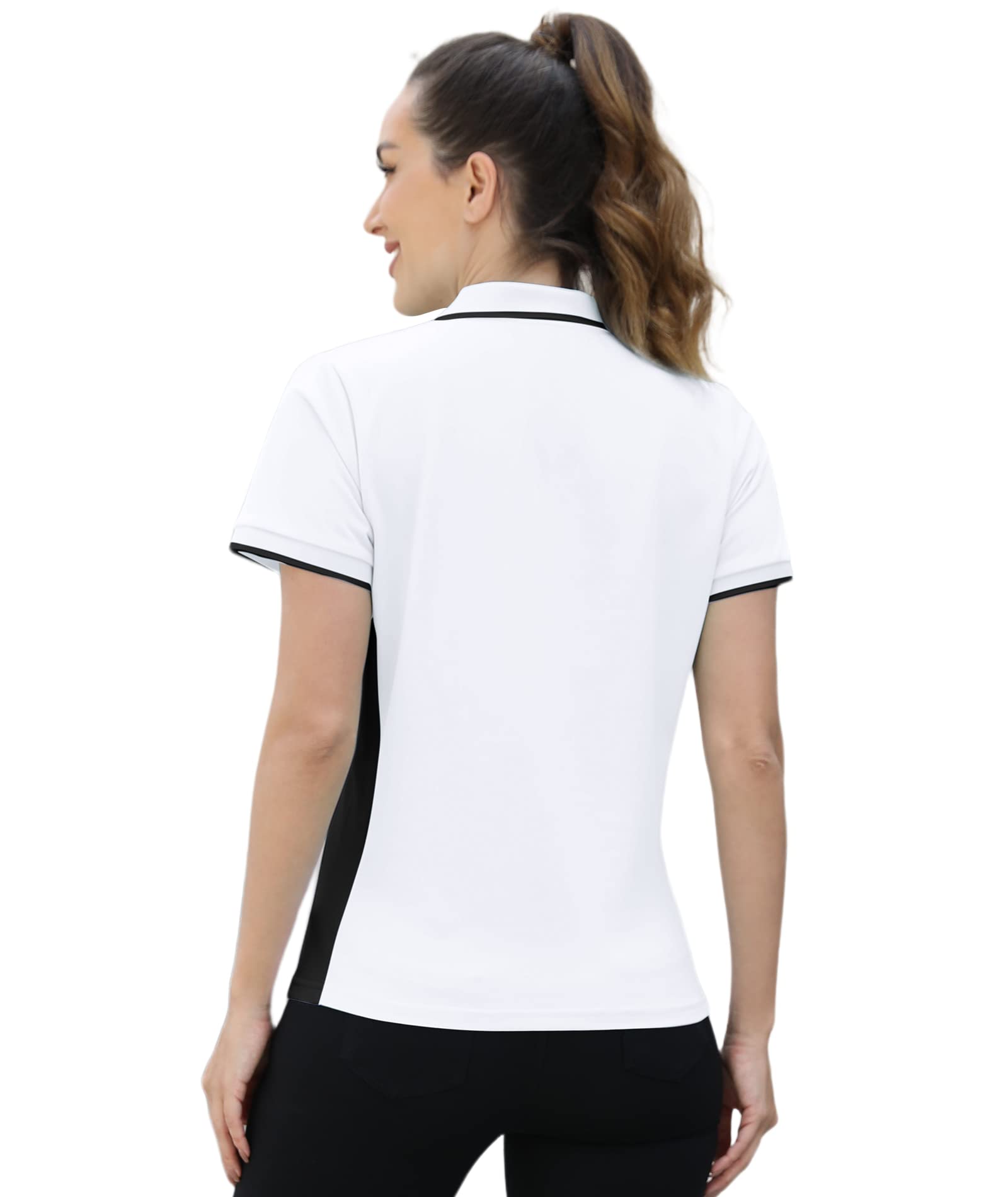 Little Beauty Women's Golf Polo Shirt - Lightweight Moisture Wicking Short Sleeve Collared Athletic T-Shirt for Golf, Tennis & Outdoor Sports | Breathable Quick-Dry Performance Top