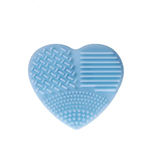 Premium Silicone Makeup Brush Cleaner Tool - Heart Shape Cosmetic Brush Cleaning Tool for Natural Hair Brushes | Perfect for Daily Makeup Brush Care & Travel Kit Essentials