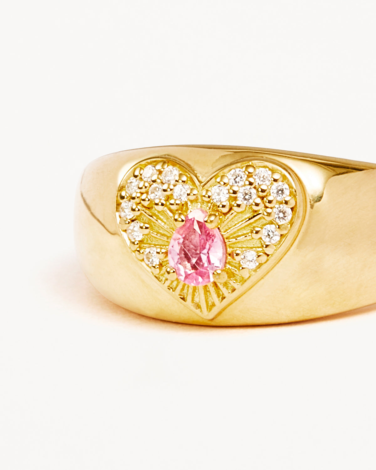 18K Gold Vermeil Heart Ring for Women - Elegant & Dainty Jewelry Gift for Valentine's Day, Anniversary & Special Occasions